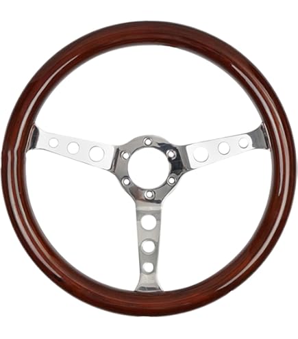 Amazon | トラック 用 450mm 45φ 45cm 18インチ ウッド ステアリング