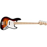 Squier by Fender エレキベース Affinity Series™ Jazz Bass®, Maple Fingerboard, White Pickguard, 3-Color Sunburst ソフトケース付き