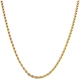 Amazon Arma チェーン ネックレス ツイスト メンズ ゴールド 金 18k コーティング ステンレス 細い 幅 2mm 4mm 長さ 45cm 50cm 55cm 60cm ステンレス ゴールド 2mm 50 チェーン 通販
