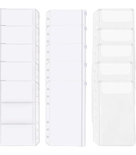 ダブルリングバインダー　クリア　ブラック　布リフィル付　A6 Amazon.co.jp: 10パック A6バインダーインサートポケット システム手帳