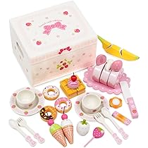Amazon | マザーガーデン おままごと セット 木製 スウィート カフェ