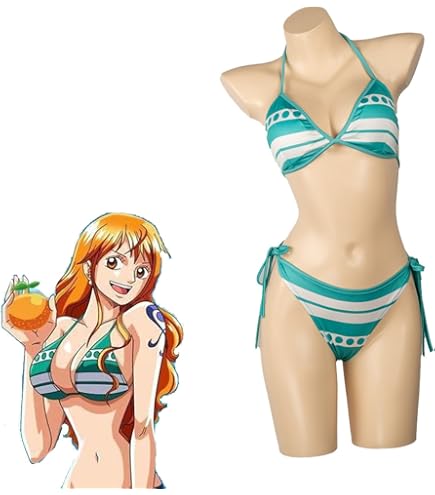 Amazon.co.jp: AZCQD ナミ コスプレ衣装 ビキニ着 浴衣 水着