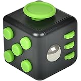 HelloGO フィジェットキューブ サイコロキューブ ストレス解消キューブ 6in1 リリーフ 手持ち無沙汰を解消する玩具 おもちゃ 気分転換 プレゼント（ブラック+グリーン）