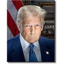 ドナルド肖像画額縁入り Amazon.co.jp: ドナルド・J・トランプ写真 黒面取りフレーム入り