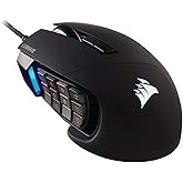 CORSAIR Scimitar Elite RGB Optical MOBA/MMO Gaming Mouse (18000 DPI Optical Sensor, 17 Programmable Buttons, 4-Zone RGB Multi
