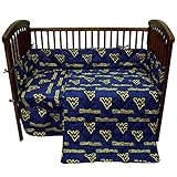 College Covers West Virginia Mountaineers Baby Crib Fitted Sheet Pair - Solid (Includes 2 Fitted she