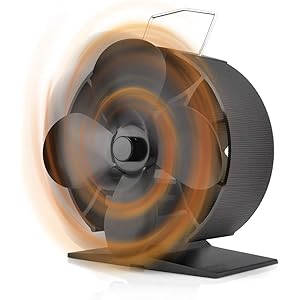 [2020最新版] ストーブファン 40℃で回転 エコファン 4ブレード 小型 日本製モーター採用 電源不要 暖炉ファン…