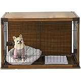 アイリスオーヤマ 犬 サークル ウッディサークル インテリア ブラウン 小型犬用 幅97.5×奥行66.5×高さ63.5cm ‎PIWS-960