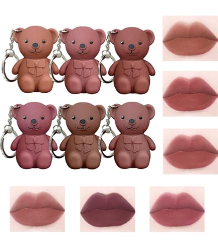 Amazon | SNS人気クマキーホルダー口紅リップグレーズリップグロス 1.9