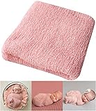 Bassion新生児写真小道具新生児ラップ赤ちゃん小道具写真Blanket カラー: ピンク