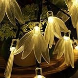 Battery Outdoor String Lights,ER CHEN(TM) 20ft 30 LED Leaf Battery Opetated String Fairy Waterproof 