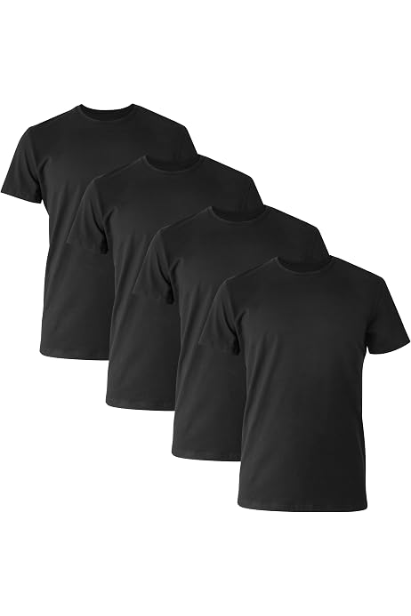 Tagless Stretch White Crewneck T-Shirts 