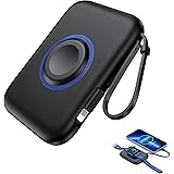 【超ポータブル・Apple Watchモバイルバッテリー】RORRY For Apple Watch充電5000mAh iPhone用ケーブル内蔵 iPhoneとiwatch同時充電 パススルー充電 コンパクト軽量 For iWatch 9/8/7/
