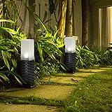 ビュラリー(Bulary) ソーラーライト 4本セット LED 光センサー感知 自動点灯消灯 埋め込み式 ソーラー充電式 ガーデンライト 庭の芝生ライト 自動点灯 防水 省エネ アウトドア ガーデン 