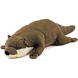 カロラータ コツメカワウソ ぬいぐるみ (ねそべりシリーズ/やさしい手触り) リアル 動物 おもちゃ お人形 ギフト プレゼント 誕生日 (検針2度済み)