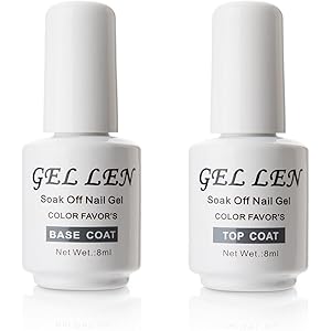 Gellen ジェルネイル UV LED ベースコート&トップコート セット 8ml