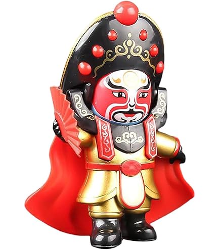 中国の伝統的工芸品 京劇の顔セット　アンティーク　コレクション用 Amazon.co.jp: 京劇 人形 中国変面人形 四面 顔が変わる 四川