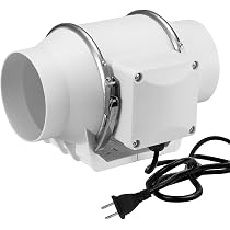 Amazon.co.jp: Sidvkut ダクトファン 風量280m³/h ダクト用換気扇 強力