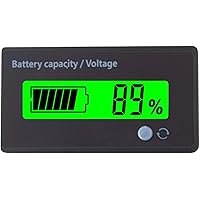 YFFSFDC デジタル電圧計 バッテリー残量表示計 汎用型 DC 12V-48V リチウム電池 鉛蓄電池 リン酸鉄リチウムイオン電池 LCDディスプレイ バッテリーチェッカー バッテリーモニター グリーンバックライト