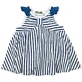 《H28年夏物》 nico hrat(ニコフラート) 製品洗い加工済み 天竺ストライプタンクチュニック 130cm /BL NO.B-260032