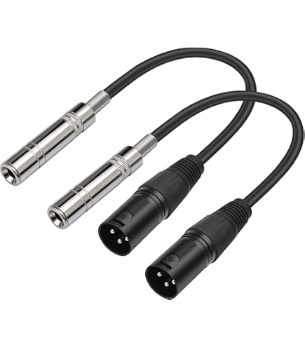 Amazon.co.jp: JOLGOO XLRオスからデュアル1/4インチTSモノY
