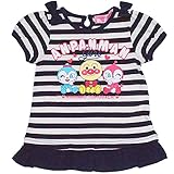 【本体綿100％】2017年 夏物 アンパンマンガール 天竺 ボーダーリボン 半袖Ｔシャツ Anpanman Girl ネイビー◇95cm