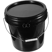 Bristol ブラックプラスチックバケツ プラスチックペールバケツ 20L フタツキ: 工具