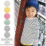 （サンデイズサン）SUNDAYS SUN裾ラインボーダー長袖Ｔシャツリニューアル 100 グレー