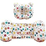 Giyomi ベビー用 寝返り予防 クッション 枕 くま スター柄 枕セット　中央くぼみ枕 (枕セット)