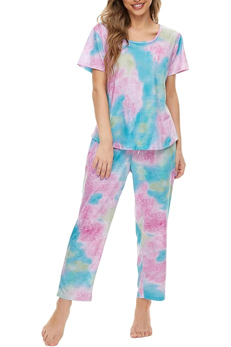Short Sleeve Sleepwear Nightwear Pjs 