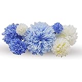 ピンポンマム コレクション 7点 セット 髪飾り コサ ージュ レディース 子供 (BLUE)