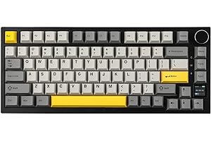 EPOMAKER Ajazz AK820 Pro ゲーミングキーボード 75% ガスケット搭載 メカニカルキーボード TFTスクリーン 3モード(Bluetooth 5.1/2.4Gワイヤレス&Type-C有線) 消音フォーム搭載(Ajazz Gif