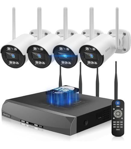 Amazon.co.jp: YESKAMO 防犯カメラ セット 監視カメラ wifi4台