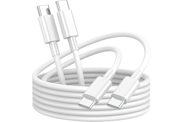 USBC & USBC ケーブル 【2M 2本セット】PD対応 60W急速充電 USB C ケーブル 純正 高速データ転送 高耐久性 断線防止 Type C to Type C けーぶる for iPhone 17/16/15 Pro/Plus/Pro Max、for MacBook Pro/Air/iPad Pro/Air、for GalaxyなどTypeC機種対応