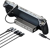 Leehitech USB-C ドック 6-IN-1ドッキングステーション Steam Deck/Switch/Rog Ally X/Legion Go/Claw A1M MSI 用【4K HDMI+3*USB 3.0+100M RJ45 イーサネット+PD100W 充電ポート】 遅延なし アルミニウム合金 良好な放熱性