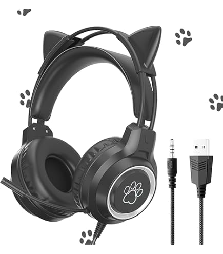 猫耳 ゲーミングヘッドセット 可愛い ヘッドホン ゲーム用 ヘッドフォン 楽天市場】猫耳 ワイヤレス ヘッドホン ゲーミング ヘッドセット