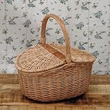 【バスケット/ウィッカーバスケット】かご/ピクニック po-10580