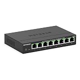 NETGEAR 8ポート 2.5GB マネージドスイッチ | マルチギガビットイーサネットスマートマネージドエッセンシャルネットワークスイッチ (MS308E) - 8 x 1G/2.5G、デスクトップまたは壁取り付け、5年間の限定保護