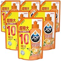 【ケース販売】ジョイ コンパクト 食器用洗剤 バレンシアオレンジの香り 詰め替え ジャンボ 1445mL×6個