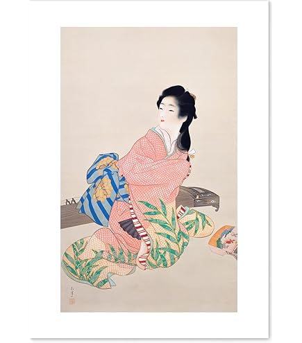 上村松園【待月】木版画 限定350 Amazon.co.jp: 上村松園 「待月」 木