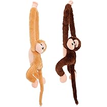 Amazon.co.jp: KOMBIUDA 2個 猿 吊り下げ ぬいぐるみ 猿 装飾