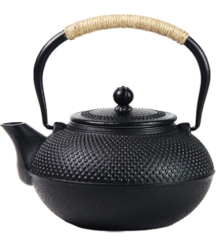 Amazon｜OSK IH対応 鉄瓶 ブラック 約1L(容積:約1.2L) くまのがっこう