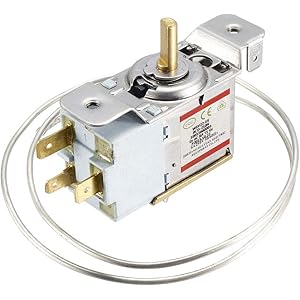 uxcell 冷蔵庫サーモスタット 3ピン 6A WPF31コードフリーザー 冷凍温度コントローラー