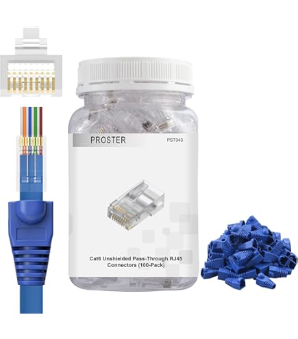 Amazon.co.jp: TycoElectronics RJ45コネクタ 8極8芯 CAT5E CAT6対応