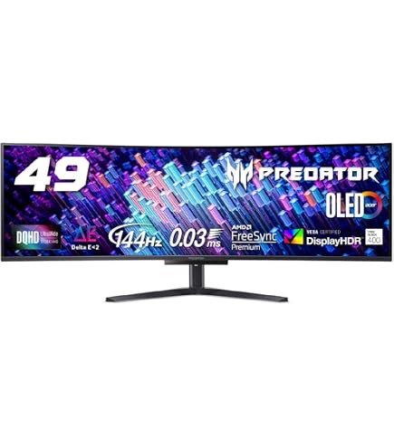 Amazon.co.jp: Acer EI491CUR Sbmiipphx 49インチ 1800R 32:9 カーブ