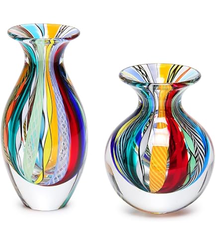 Ca D Oro Colored Glass Vase Confetti Effect Hand Blown Murano