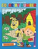 Color by Number for Kids Age 5+: Easy and Fun Activity Early Learning Workbook for Kindergarten