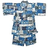 （オーシャンアンドグラウンド）Ocean＆Ground 甚平 男の子 浴衣 1712601 キッズ 80 90 100 110 120 130 140 半袖 短パン ハーフパンツ 幼稚園 小学生 和柄