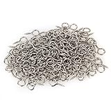 19x8x10mmシルバートーン2＃メタルミニスクリューアイピンペグアイピン コンクリートビス200