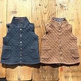 MOMENT(モーメント) ニットキルト ベスト (70-90)【メール便無料】 S 70cm,BROWN